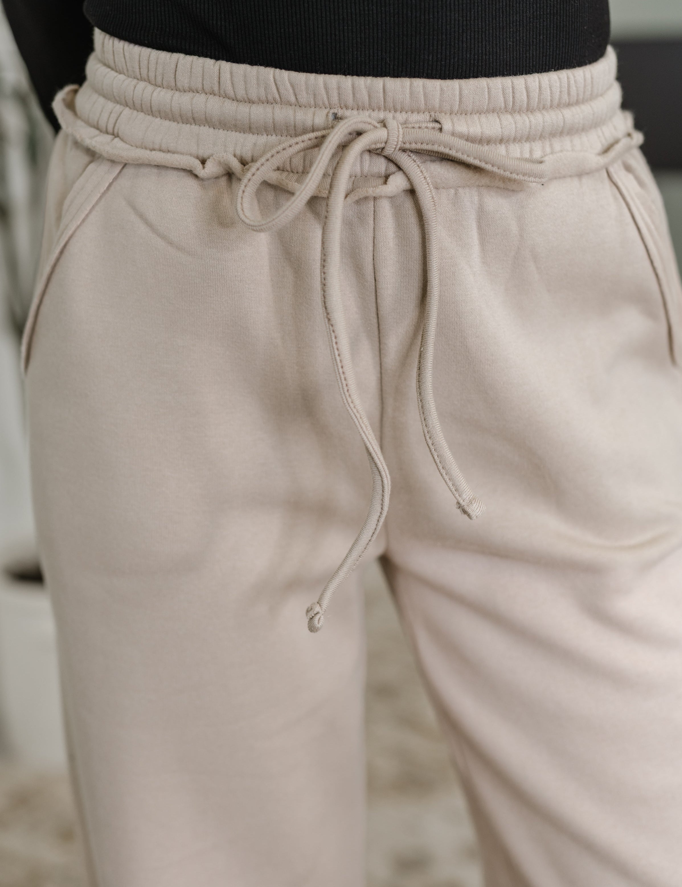 Lounge Line Wide Leg Sweats in Ash Mocha | Womens Daverri Fashions