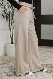 Lounge Line Wide Leg Sweats in Ash Mocha | Womens Daverri Fashions