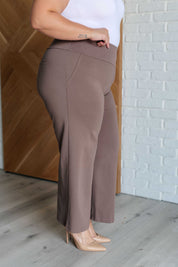 Magic Wide Leg Crop Pants in Dark Mocha | Bottoms Daverri Fashions