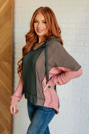 Message Me Back Color Block Hoodie | Tops Daverri Fashions