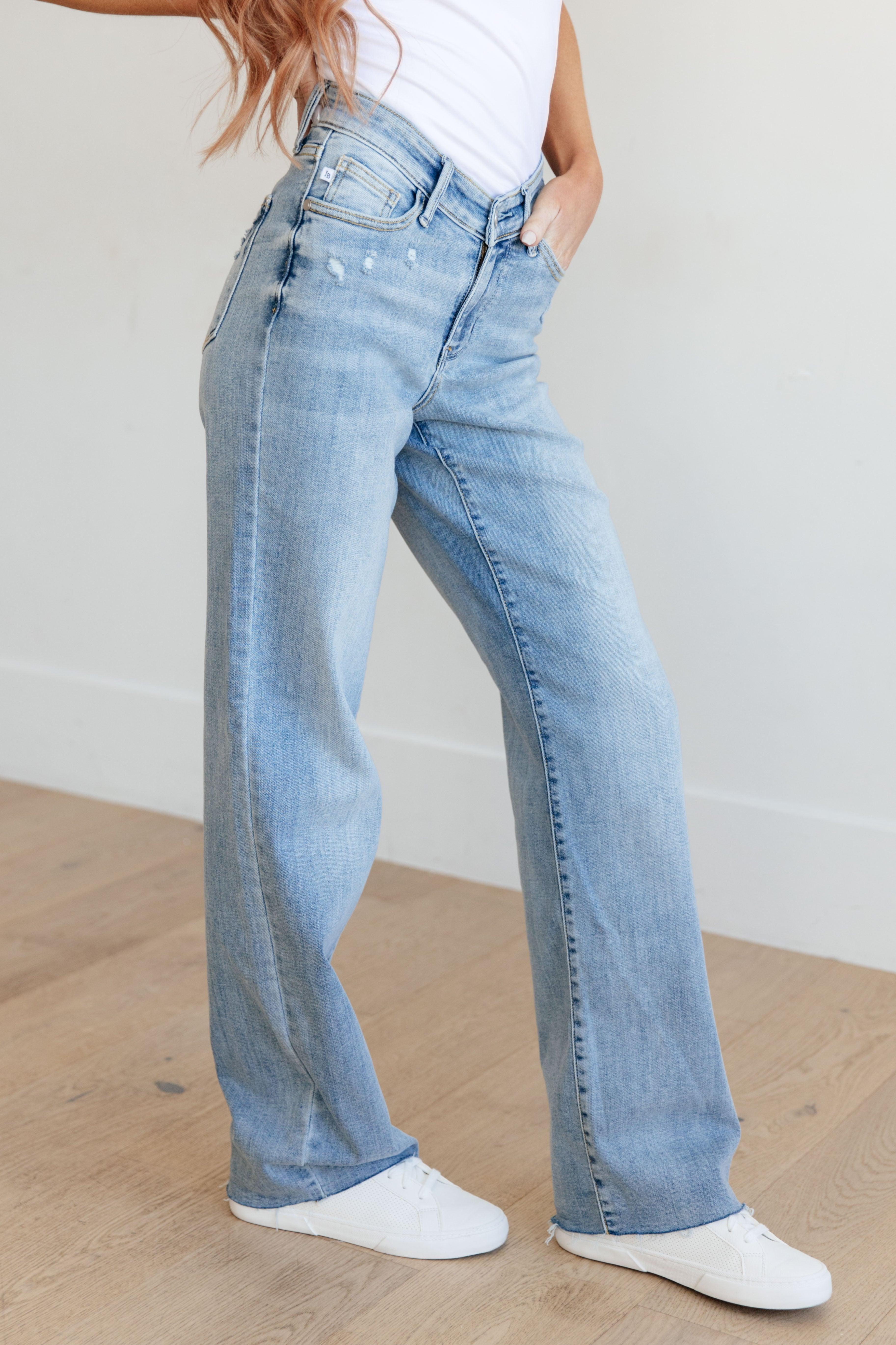 Judy Blue High Rise Straight Leg Jeans | Jeans Daverri Fashions
