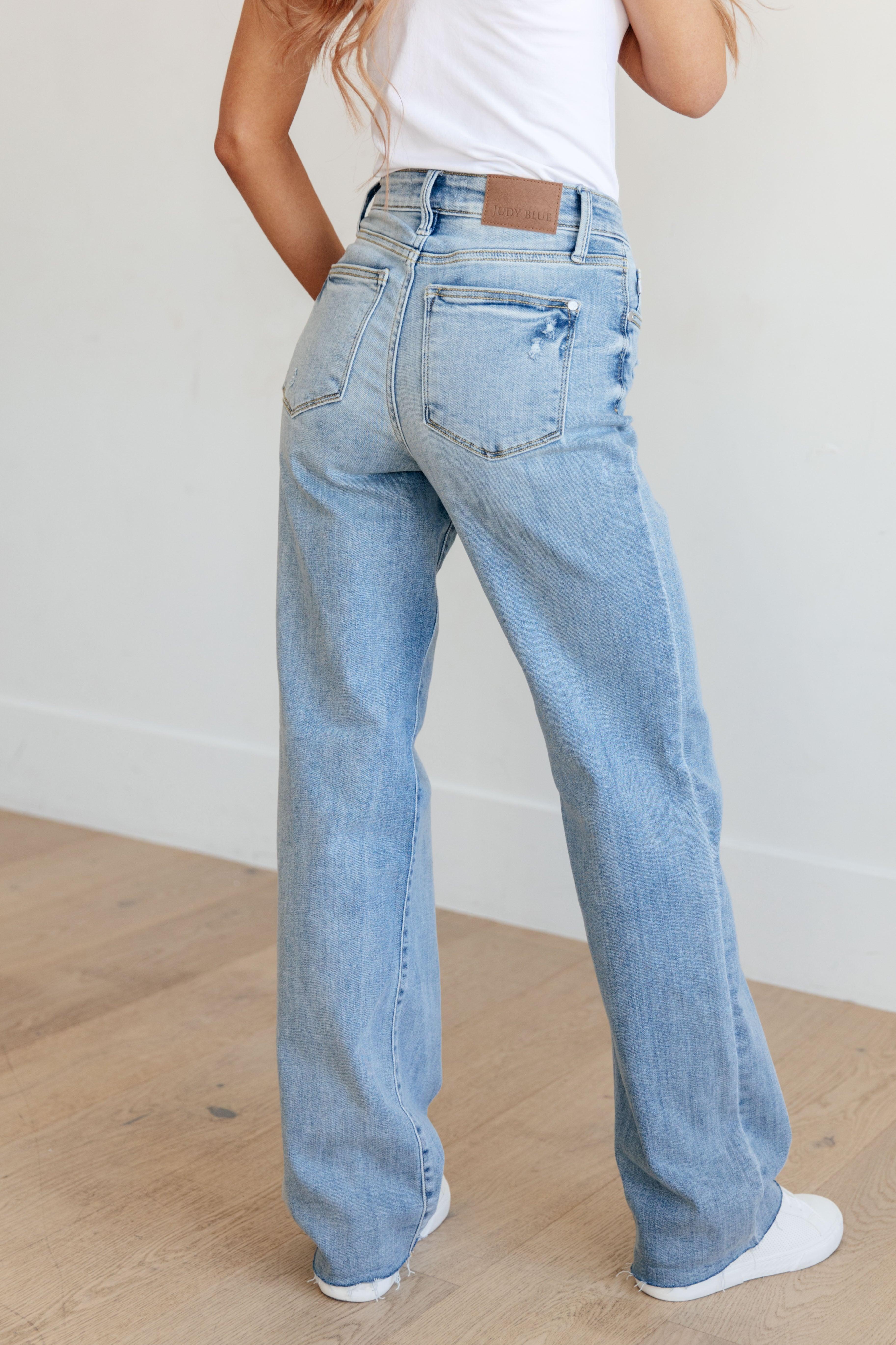 Judy Blue High Rise Straight Leg Jeans | Jeans Daverri Fashions