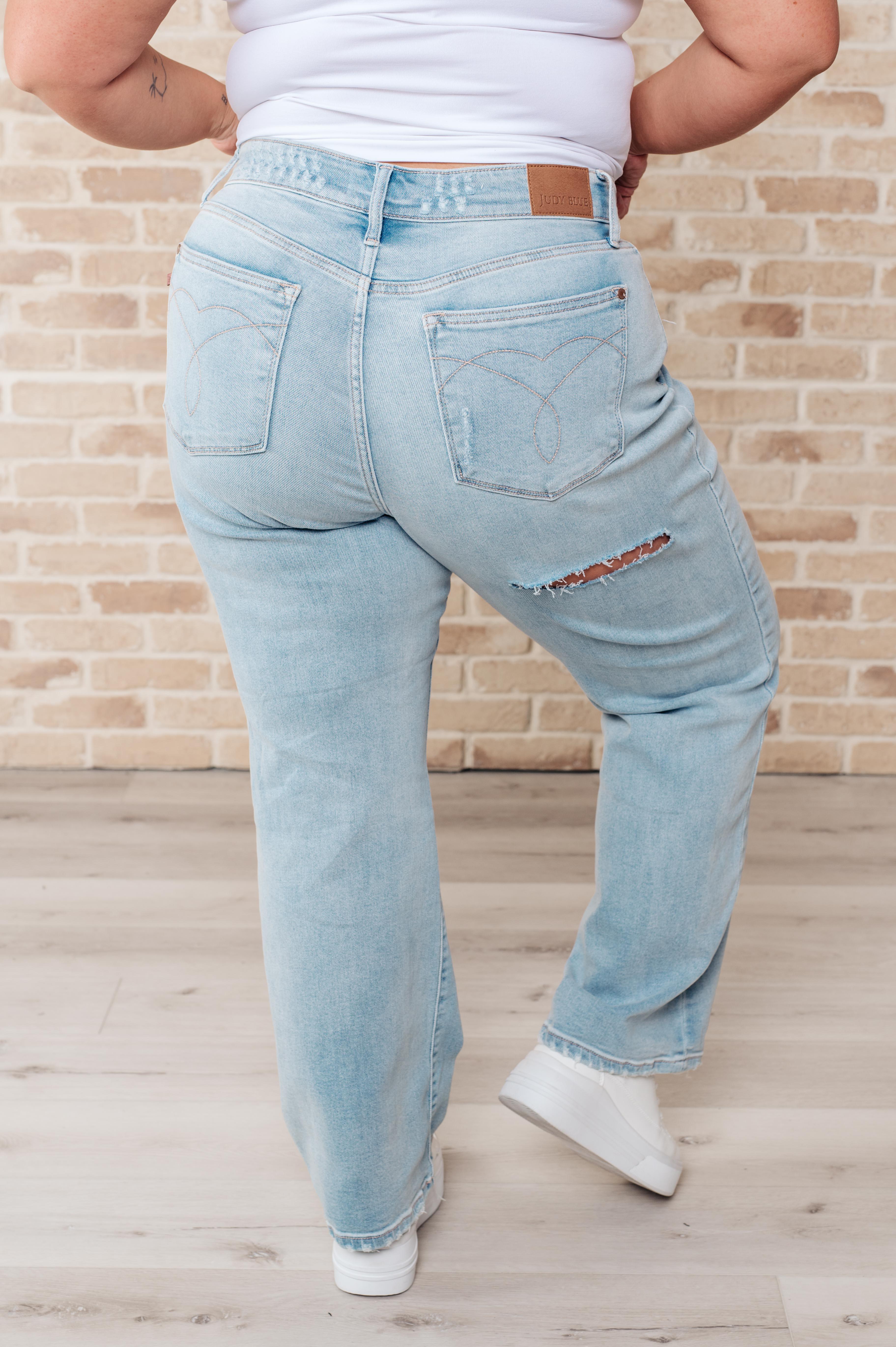 Judy Blue High Rise 90's Straight Jeans | Jeans Daverri Fashions