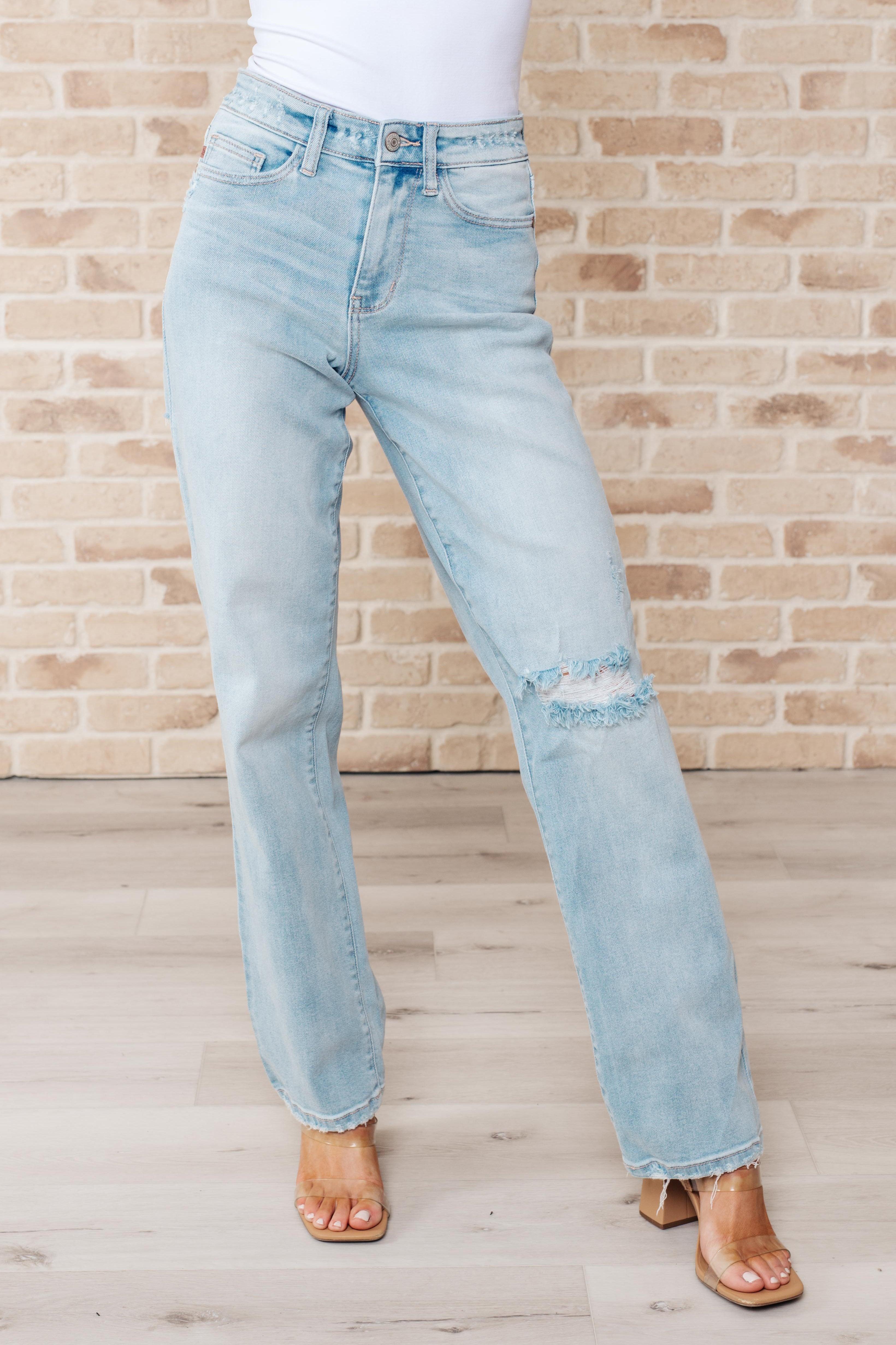 Judy Blue High Rise 90's Straight Jeans | Jeans Daverri Fashions