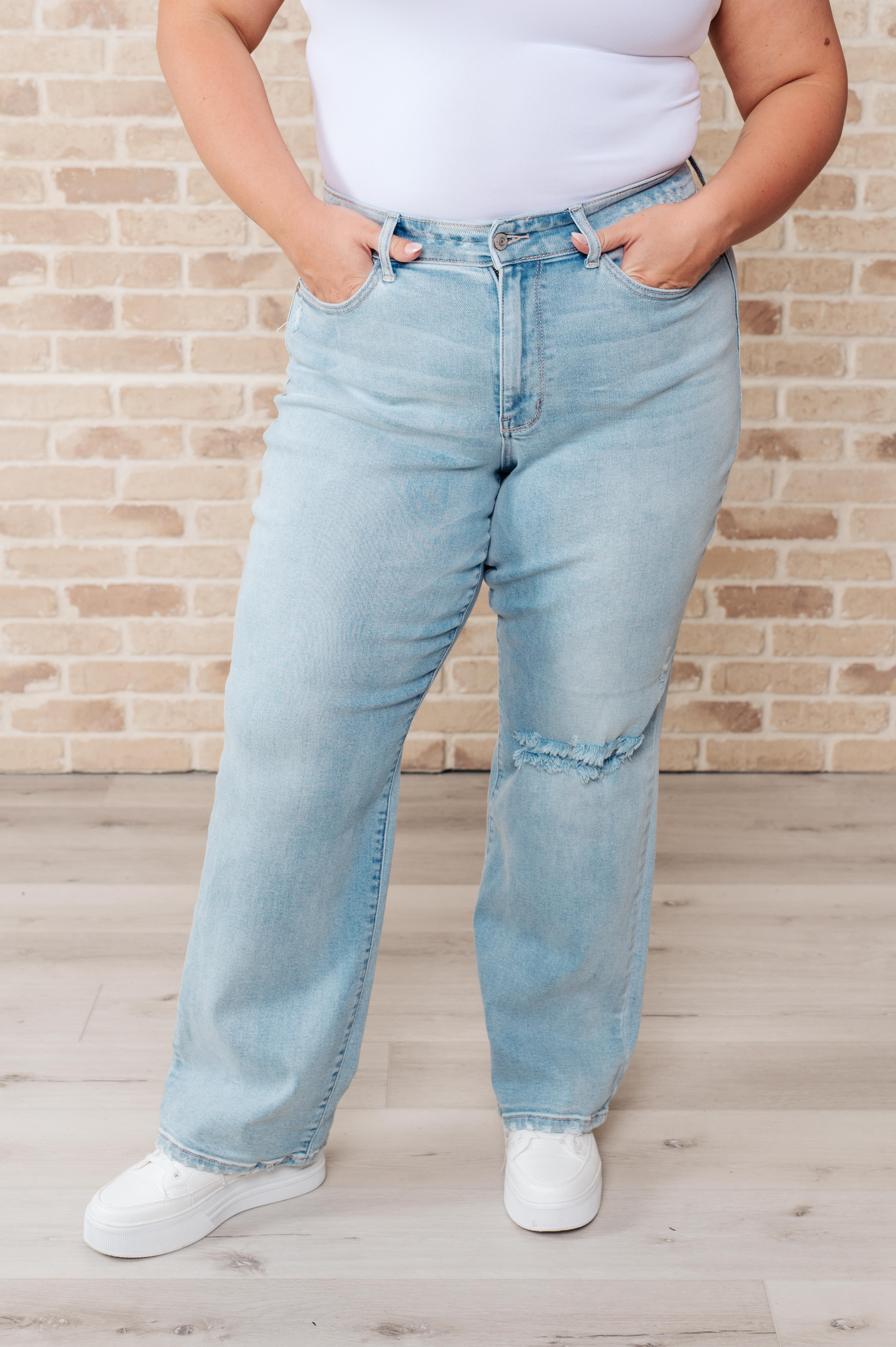 Judy Blue High Rise 90's Straight Jeans | Jeans Daverri Fashions