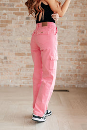 Judy Blue Pink High Rise Cargo Jeans | Jeans Daverri Fashions