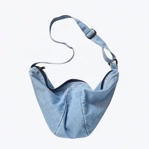 Large Denim Crossbody Sling Bag | Handbags Daverri Fashions