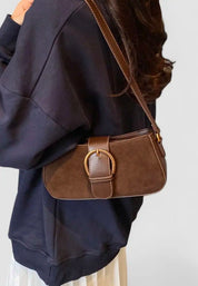 Lexi Suede Crossbody Saddle Bag | Handbags Daverri Fashions