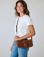 Lexi Suede Crossbody Saddle Bag | Handbags Daverri Fashions
