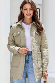 Snap Down Collared Winter Coat | Coats Daverri Fashions