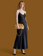 Ruched Shoulder Bag with Chain Strap | Handbags Daverri Fashions