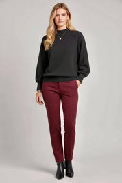 Zenana Viscose Mock Neck Exposed Seam Sweater | Sweaters Daverri Fashions