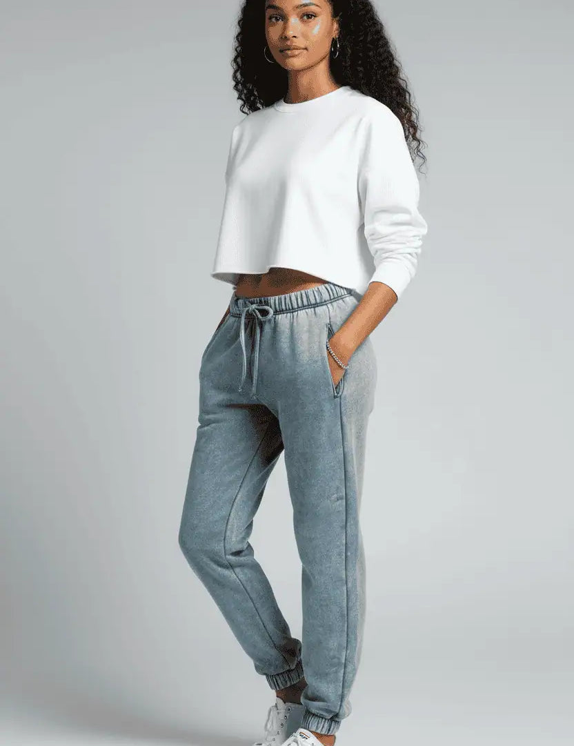 Zenana Acid Wash Fleece Sweatpants with Pockets | Sweatpants Daverri Fashions