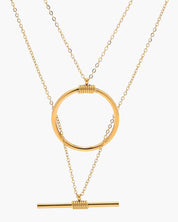 Double-Layered Stainless Steel Necklace | Necklaces Daverri Fashions