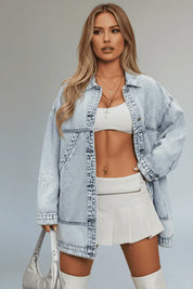 Oversized Button Up Denim Jacket