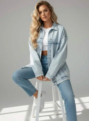 Oversized Button Up Denim Jacket