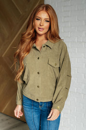 Andree by Unit Corduroy Jacket Olive | Jackets Daverri Fashions