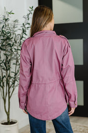 Oddi Front Zip Up Jacket Mauve | Jackets Daverri Fashions