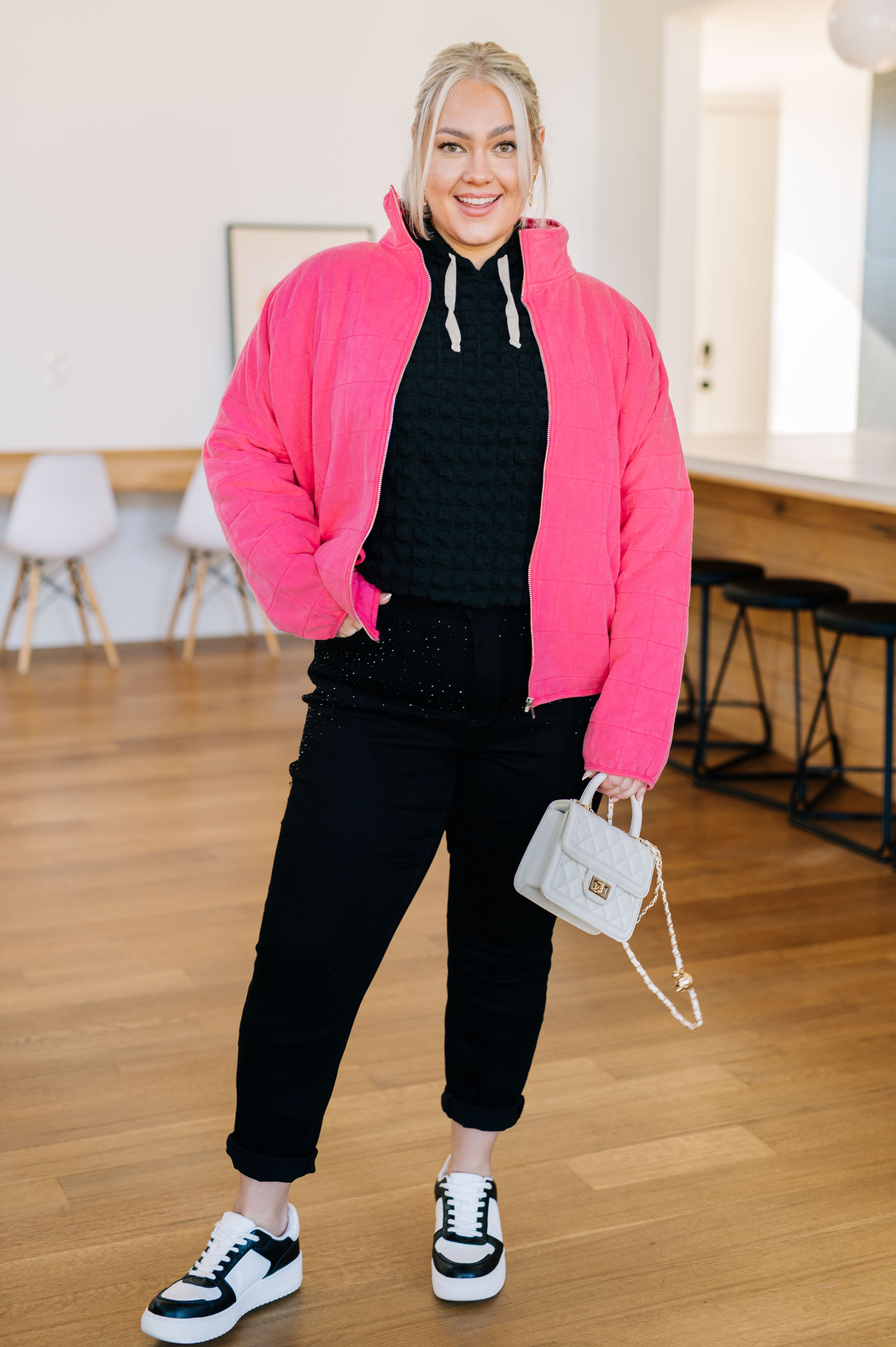 Davi & Dani Mineral Wash Quilted Jacket