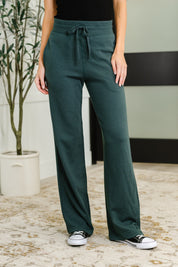 Slow Mornings High Waisted Sweats in Jungle Green | Womens Daverri Fashions