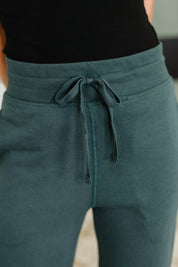 Slow Mornings High Waisted Sweats in Jungle Green | Womens Daverri Fashions