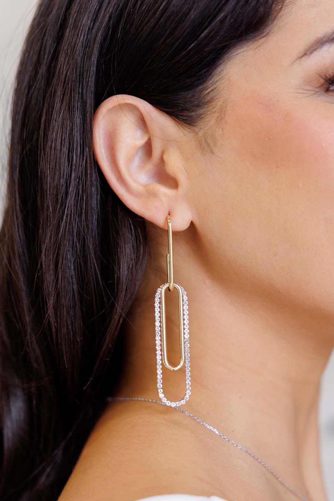 Sonia Link Earrings In Gold | Accessories Daverri Fashions