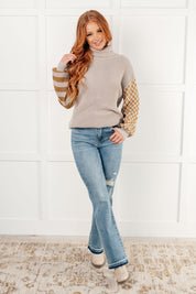 Super Seasonal Patchwork Waffle Knit Sweater | Sweaters Daverri Fashions