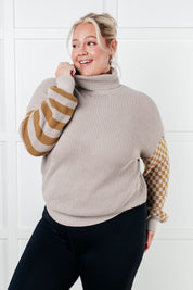 Super Seasonal Patchwork Waffle Knit Sweater | Sweaters Daverri Fashions