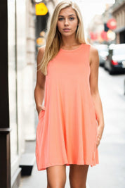 Comfy Sleeveless Flare Mini Dress | Mini Dresses Daverri Fashions