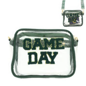 Green Game Day Clear Transparent Crossbody Bag | Daverri Fashions