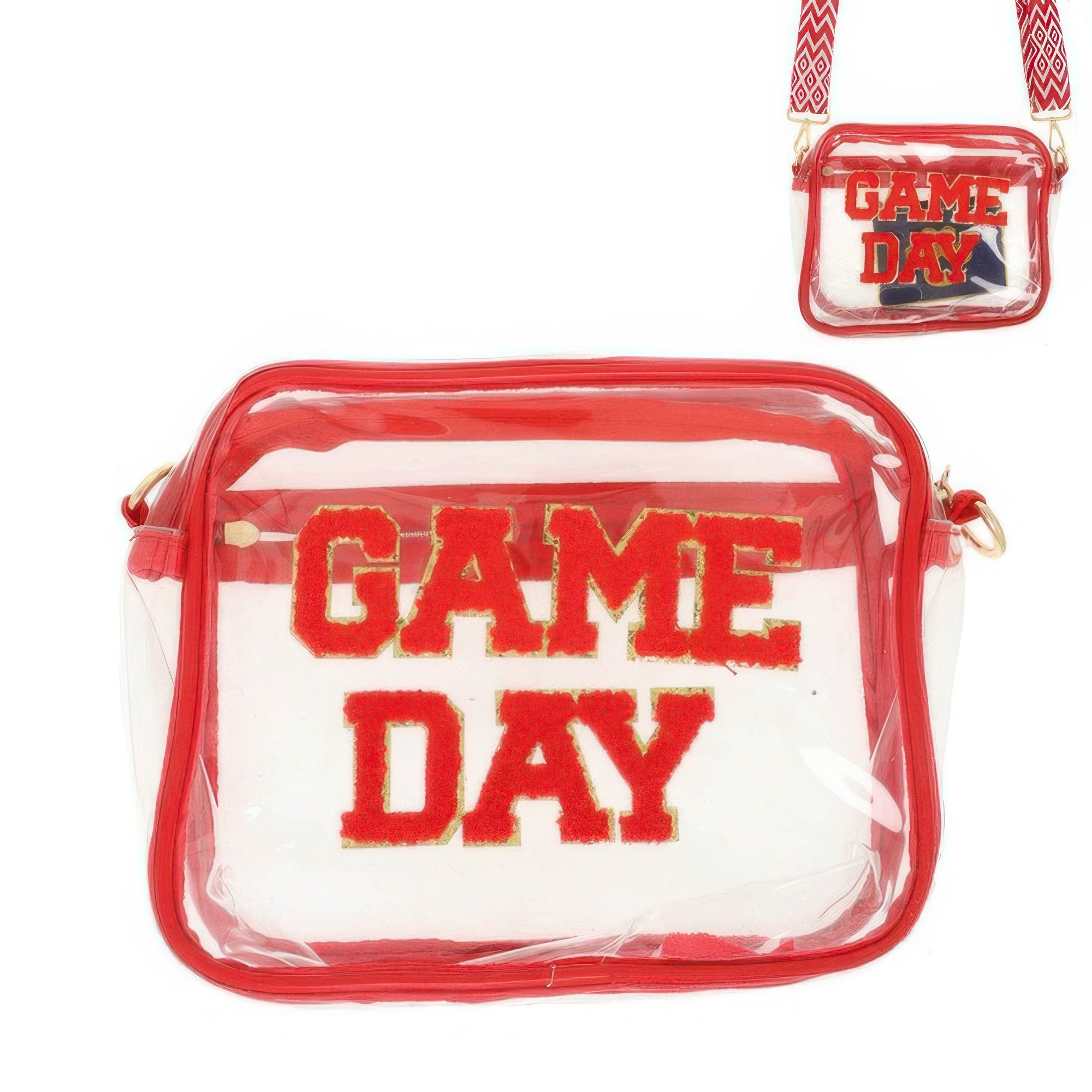Game Day Clear Transparent Crossbody Bag | Daverri Fashions