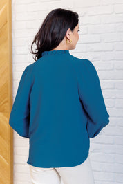 We Believe Keyhole Tie Detail Blouse | Blouses Daverri Fashions