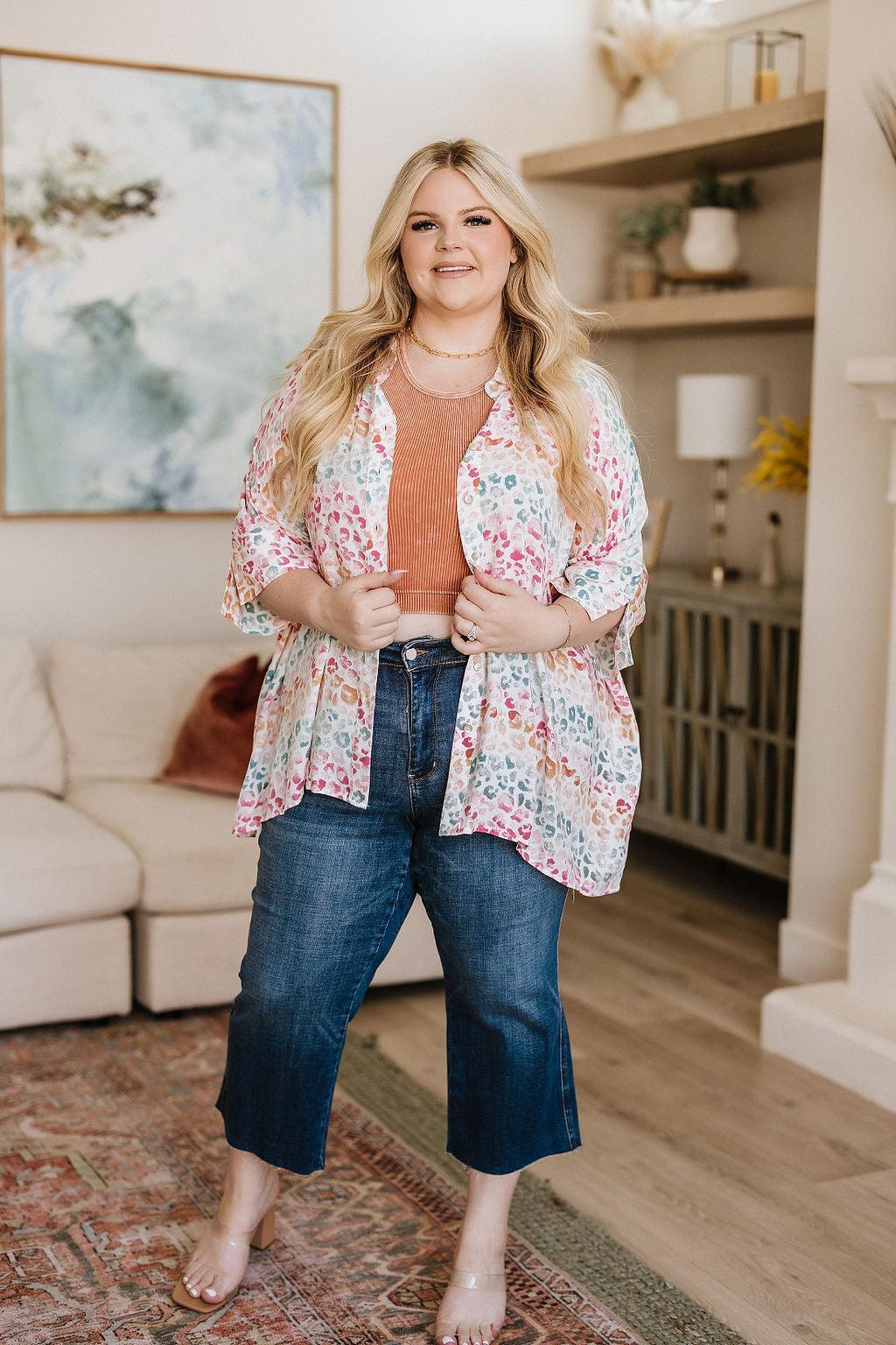 Hayes High Rise Wide Leg Crop Jeans | Jeans Daverri Fashions