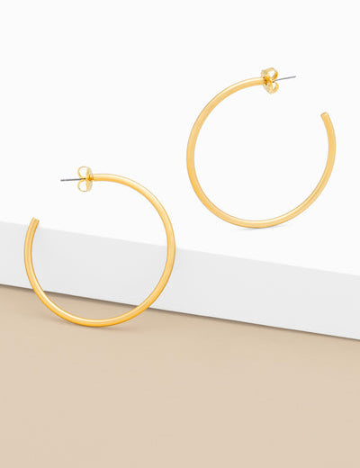 Large Chunky hoop Earrings | Earrings Daverri Fashions