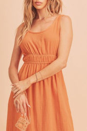 Aemi + Co Side Slit Round Neck Sleeveless Tank Dress | Tank Dresses Daverri Fashions