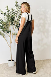 Double Take Full Size Wide Strap Overall with Pockets | Overalls Daverri Fashions