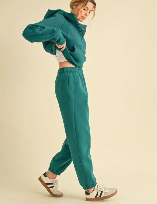 Aemi+Co Drawstring Elastic Waist Joggers | Daverri Fashions