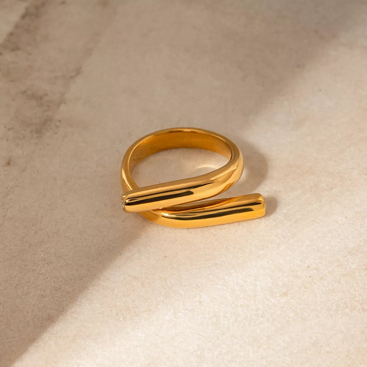 Stainless Steel Bypass Ring | Rings Daverri Fashions