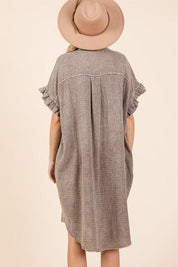 Mittoshop Mineral Wash Cotton Gauze Mini Shirt Dress | Mini Dresses Daverri Fashions