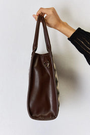 David Jones Argyle Pattern PU Leather Handbag | Handbags Daverri Fashions