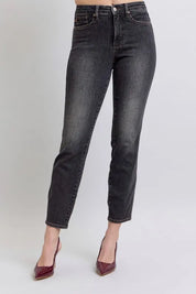 BK Judy Blue Full Size Mid Rise Tummy Control Slim Jeans Plus Size | Daverri Fashions