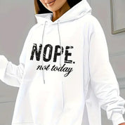 Leggings & Nope Not Today Oversized Split Hem Hoodie Loungewear Set | Loungewear Sets Daverri Fashions