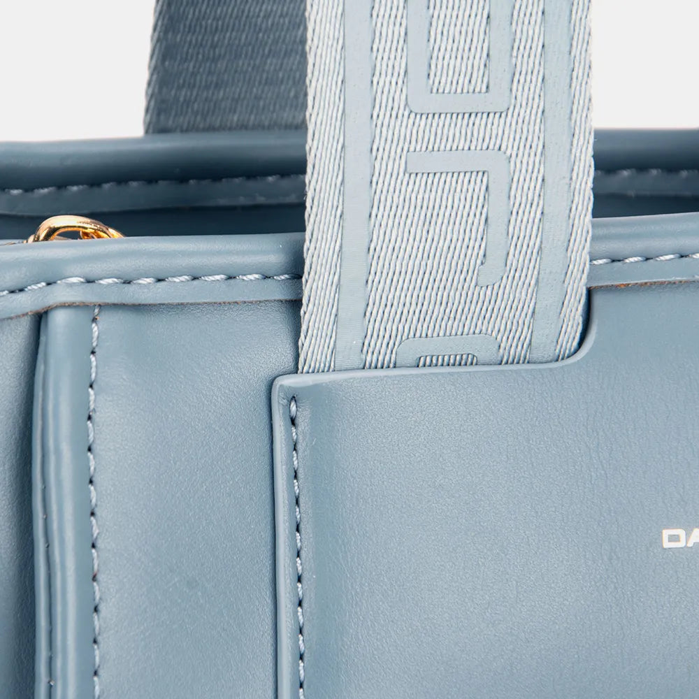 David Jones Small Handbag with Embossed Pattern Handles | Daverri Fashions