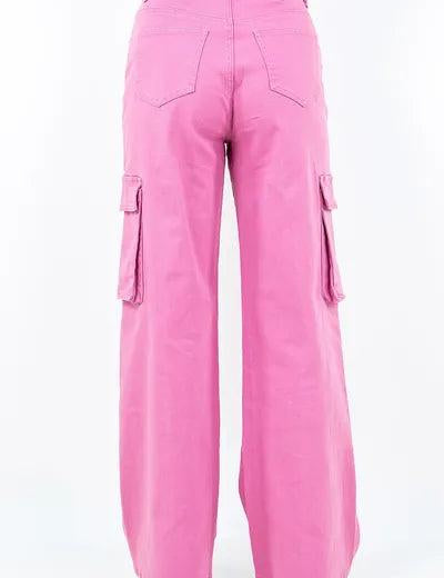 American Bazi Drawstring Wide Leg Cargo Pants | Pants Daverri Fashions