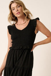 Mittoshop Smocked Ruffled Tiered Midi Dress | Mid Dresses Daverri Fashions