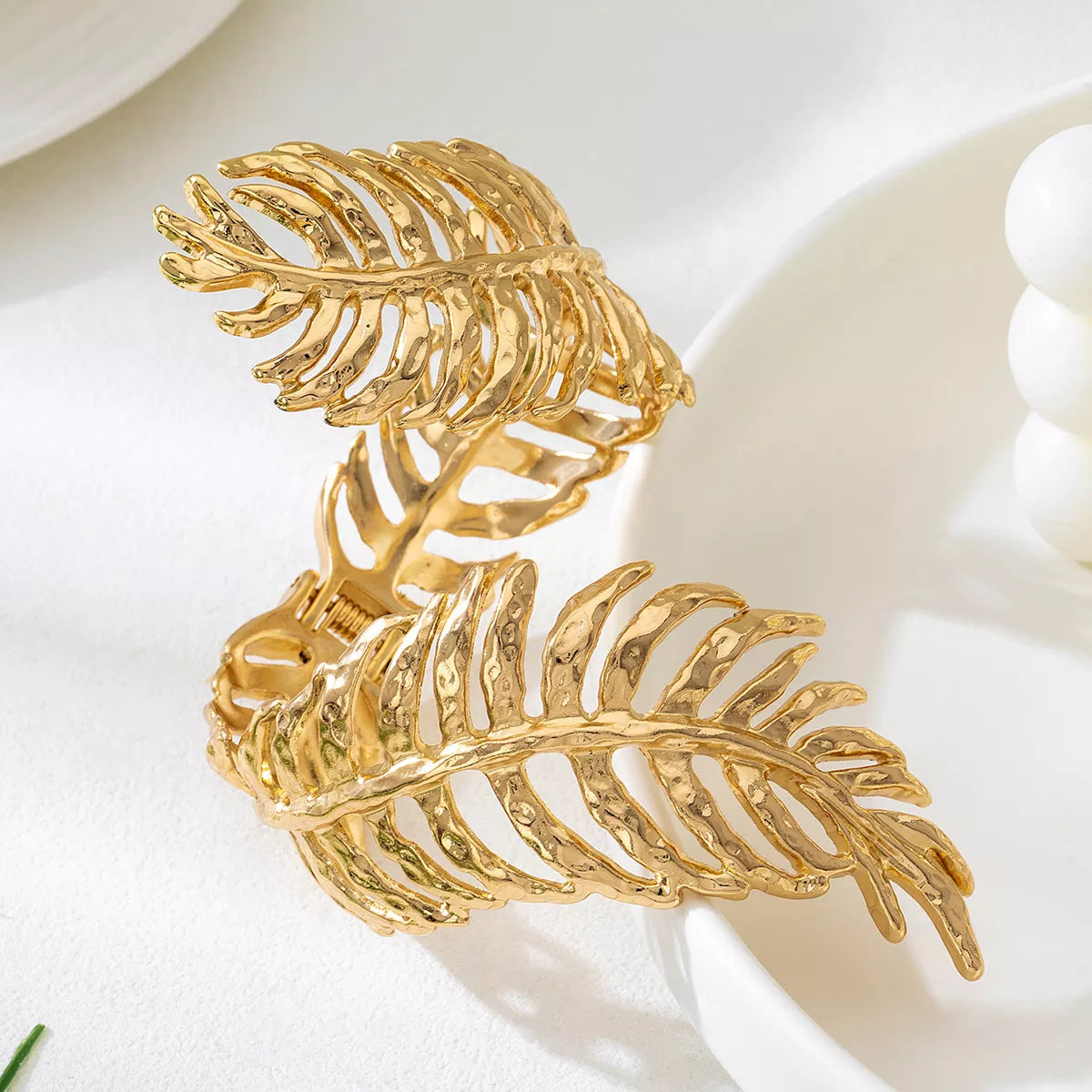 18K Gold-Plated Alloy Leaf Bracelet | Bracelets Daverri Fashions