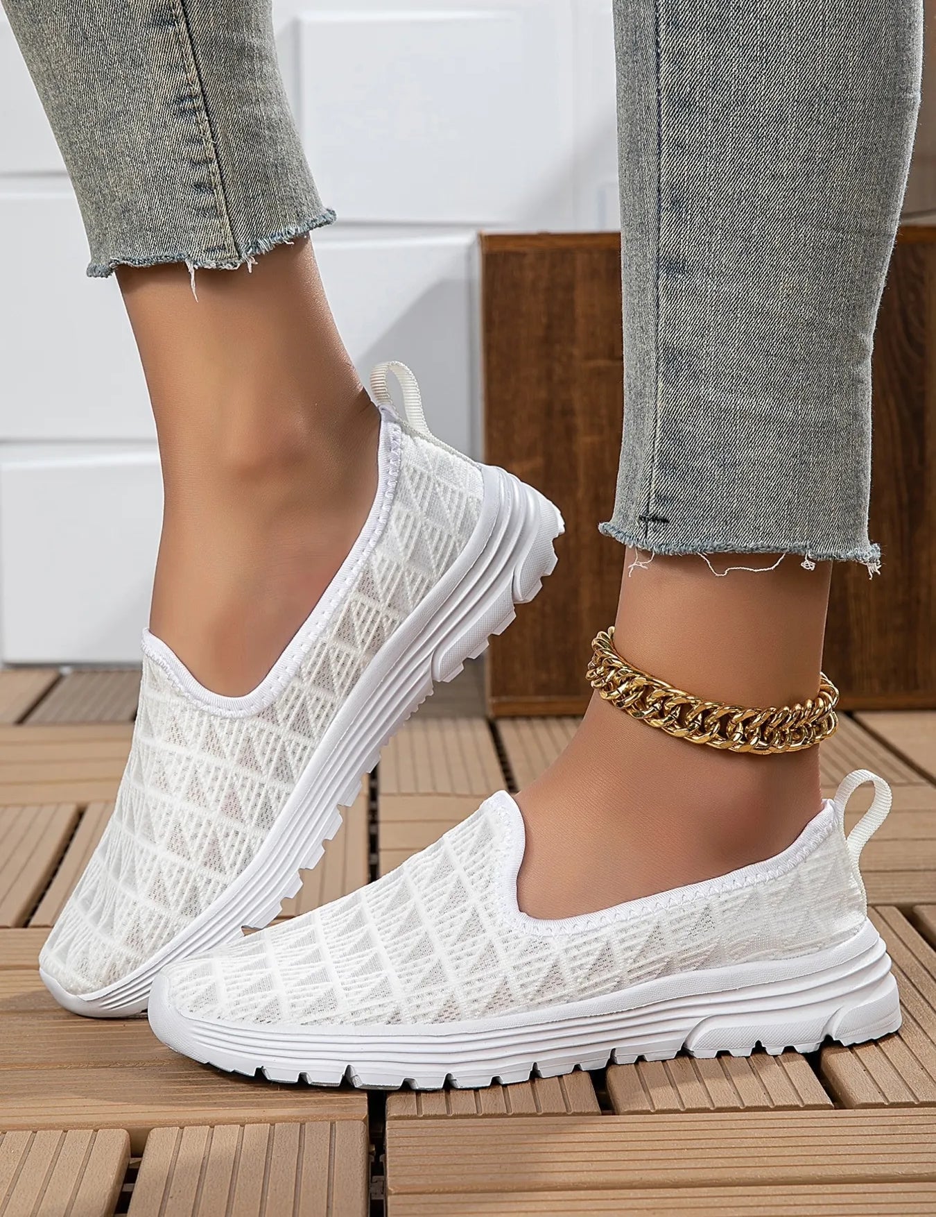 Breathable Mesh Slip-On Sneakers | Sneakers Daverri Fashions