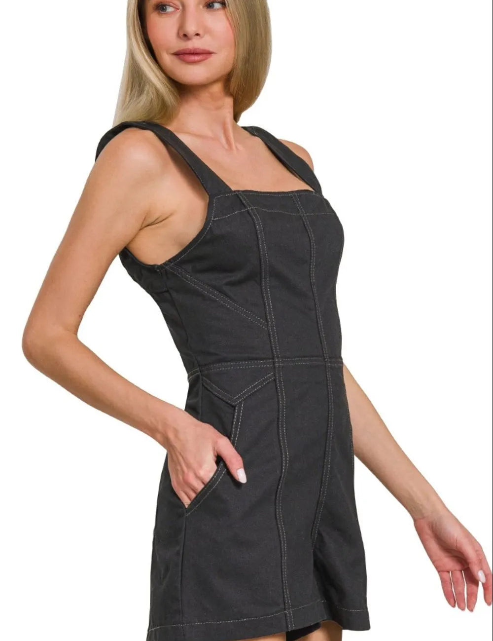 Zenana Tie Back Romper | Rompers Daverri Fashions