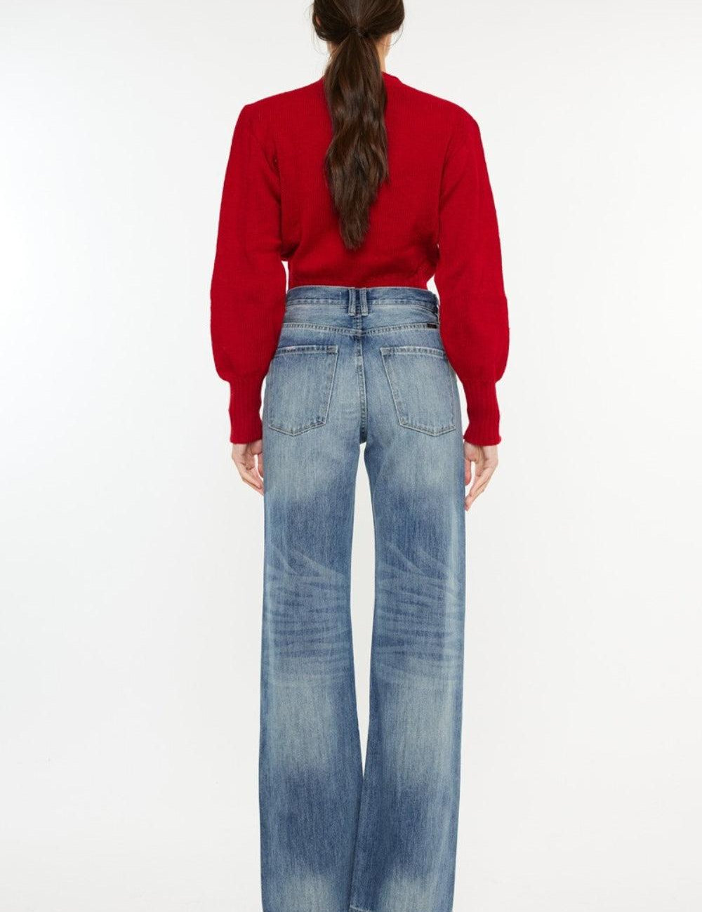 Kancan Distressed High Waist Bootcut Jeans | Jeans Daverri Fashions