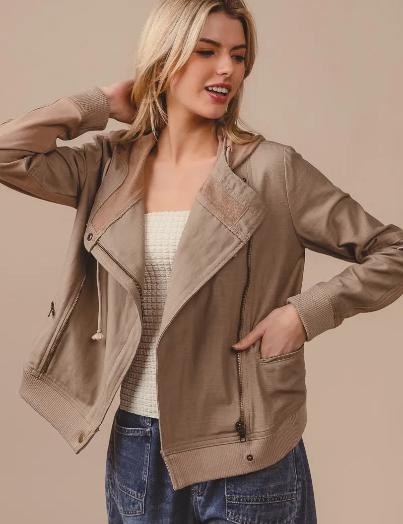 BiBi Textured Woven Rider Jacket | Jackets Daverri Fashions